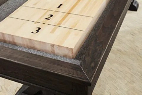 Playcraft Brazos River 12′ Weathered Black Pro-Style Shuffleboard Table Black