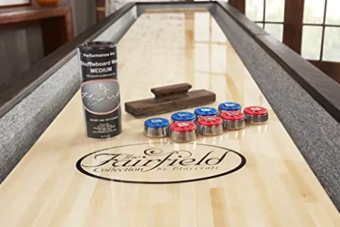 Playcraft Brazos River 12′ Weathered Black Pro-Style Shuffleboard Table Black