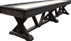 Playcraft Brazos River 14′ Weathered Black Pro-Style Shuffleboard Table Black