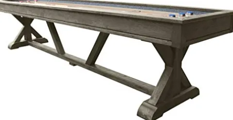 Playcraft Brazos River 12′ Weathered Gray Pro-Style Shuffleboard Table