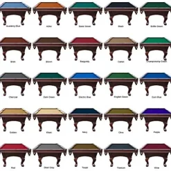 Playcraft Charles River 8′ Espresso Slate Pool Table with Leather Drop Pockets