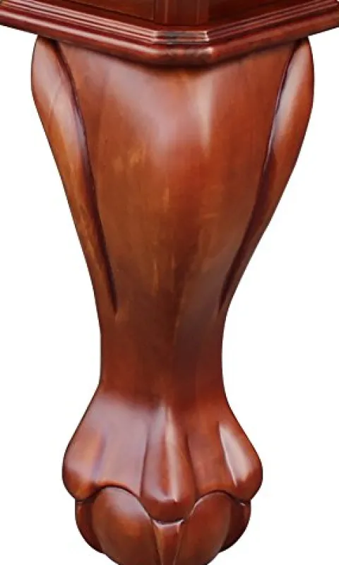 Playcraft Charles River 8′ Chestnut Slate Pool Table with Leather Drop Pockets