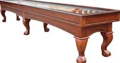 Playcraft Charles River 16′ Chestnut Pro-Style Shuffleboard Table