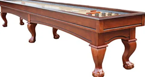Playcraft Charles River 16′ Chestnut Pro-Style Shuffleboard Table