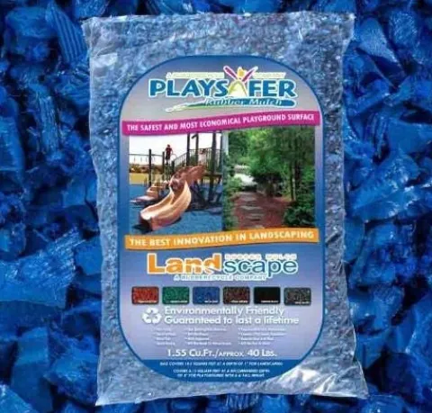 Playsafer Blue Rubber Mulch 77 Cu. Ft. 2000 Lbs. Pallet – 50 Bags