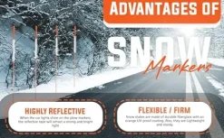 Polar Snow Products 2000 Pack 48 Inch Driveway Markers with 12″ Install Drill Bit Orange