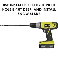 Polar Snow Products 2000 Pack 48 Inch Driveway Markers with 12″ Install Drill Bit Orange