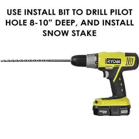 Polar Snow Products 2000 Pack 48 Inch Driveway Markers with 12″ Install Drill Bit Orange