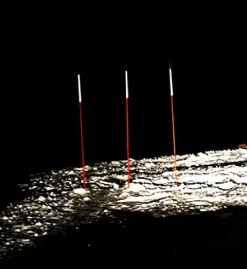 Polar Snow Products 1000 Snow Stakes Driveway Markers 4′ x 5/16″ with 12″ Installation Drill Bit Orange