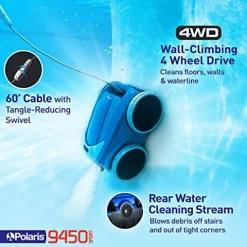 Polaris 9450 Sport Robotic Pool Cleaner Blue