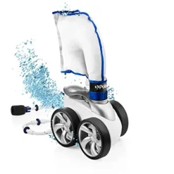 Polaris P39 Pressure Side Pool Cleaner – All Wheel Drive – TailSweep PRO – Dual Chamber SuperBag – White