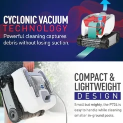 Polaris P724 Robotic Pool Cleaner White