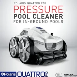 Polaris Quattro P40 Pressure Side Pool Cleaner White