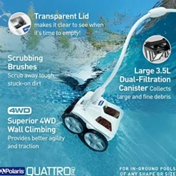Polaris Quattro P40 Pressure Side Pool Cleaner White