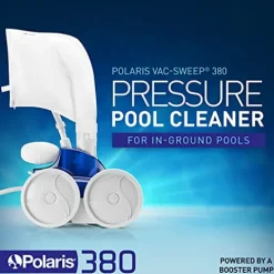 Polaris Vac-Sweep 380 Pressure Inground Pool Cleaner White and Blue