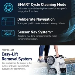 Polaris VRX iQ+ Smart Robotic Pool Cleaner with iAquaLink Control White
