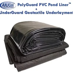 POLYGUARD 20-Mil PVC Pond Liner and Geo Combo 25 ft. x 45 ft. Black