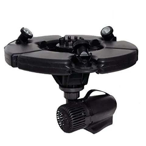 POND BOSS PRO Floating Fountain with Lights 1/2 HP 5000 GPH Pump Black