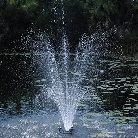 POND BOSS PRO Floating Fountain with Lights 1/2 HP 5000 GPH Pump Black