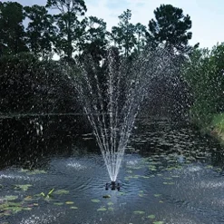 POND BOSS PRO Floating Fountain with Lights 1/2 HP 5000 GPH Pump Black