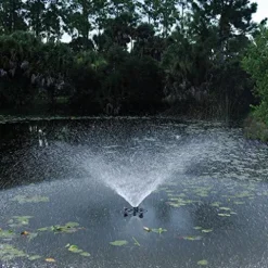 POND BOSS PRO Floating Fountain with Lights 1/2 HP 5000 GPH Pump Black