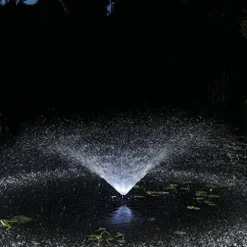 POND BOSS PRO Floating Fountain with Lights 1/2 HP 5000 GPH Pump Black