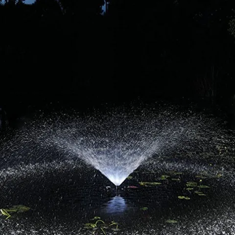 POND BOSS PRO Floating Fountain with Lights 1/2 HP 5000 GPH Pump Black