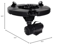 POND BOSS PRO Floating Fountain with Lights 1/2 HP 5000 GPH Pump Black