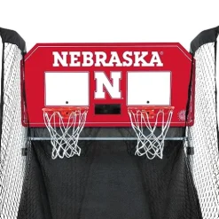 Pop-A-Shot Home Dual Shot with Nebraska Cornhuskers NCAA Graphics Red