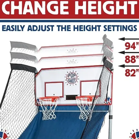 Pop-A-Shot Home Dual Shot with Nebraska Cornhuskers NCAA Graphics Red