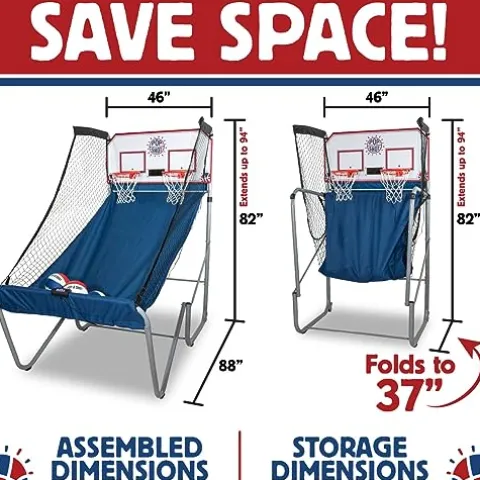 Pop-A-Shot Home Dual Shot with Nebraska Cornhuskers NCAA Graphics Red