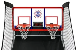 Pop-A-Shot Indoor/Outdoor Dual Shot Arcade Basketball Game Black