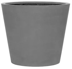 Pottery Pots Fiberstone Round Planter Large 24 Inch Grey