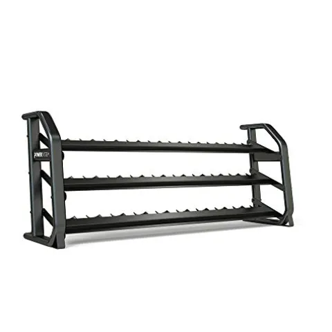 Power Systems Denali ProStyle Dumbbell Rack with Built-in Saddles – Reinforced Steel – Black Powder Coated
