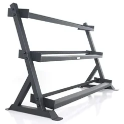 Power Systems Granite Series Horizontal Dumbbell Rack Storage Solution Gray