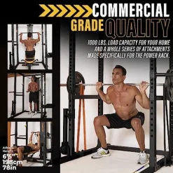 Powertec Workbench Power Rack Black 1000 lbs Max Load