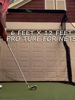 PREMIUM PRO Golf Mat 6′ x 12′ Pro Residential Practice Turf Mat with 5mm Foam Pad Green