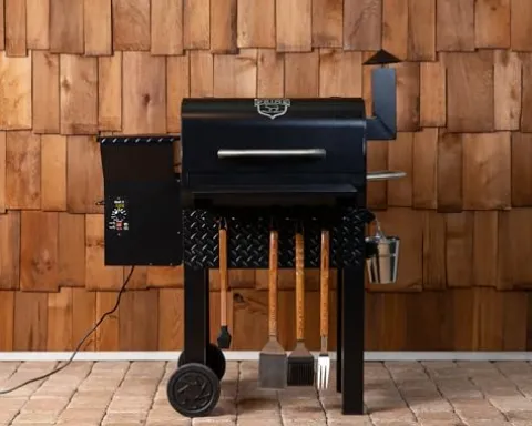 Prime Pellet Grills KC King Electric Pellet Smoker Grill with Digital Temperature Control Black