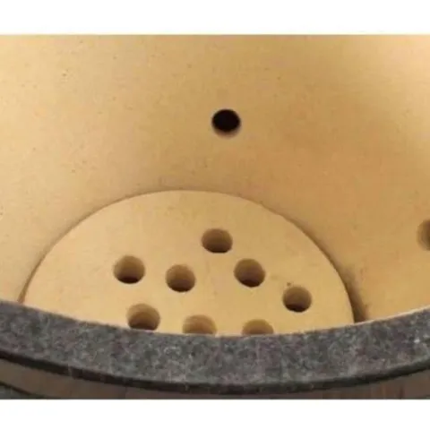 Primo All-in-One Kamado Round Grill with Cradle Shelves, Ash Tool and Lift Black