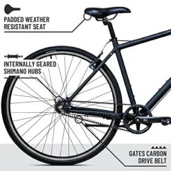 Priority Bicycles Classic Plus Diamond Commuter Bike Small Matte Black