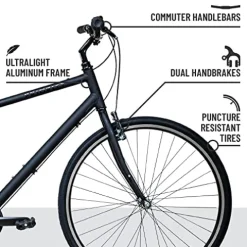 Priority Bicycles Classic Plus Diamond Commuter Bike Small Matte Black