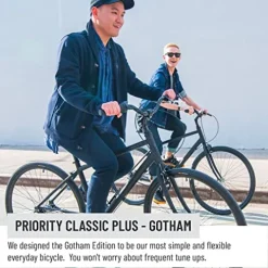Priority Bicycles Classic Plus – Gotham Edition – Diamond Large All Black
