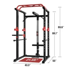 PRODC Power Cage Squat Rack 1000-Pound Capacity Black