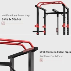 PRODC Power Cage Squat Rack 1000-Pound Capacity Black