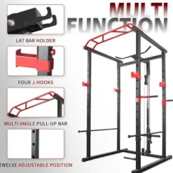PRODC Power Cage Squat Rack 1000-Pound Capacity Black