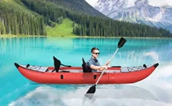 PRODCA Inflatable Kayak Set with Paddle & Air Pump, Portable Deluxe Tandem 2 Person Kayak