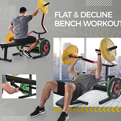 PRODCA Weight Chest Press Bench 11 Adjustable Positions Home Gym Equipment Red