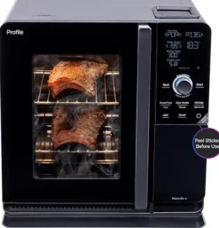 Profile GE Profile™ Smart Indoor Pellet Smoker with Active Smoke Filtration, WiFi Connected, Countertop BBQ Appliance Carbon Black