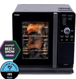Profile GE Profile™ Smart Indoor Pellet Smoker with Active Smoke Filtration, WiFi Connected, Countertop BBQ Appliance Carbon Black