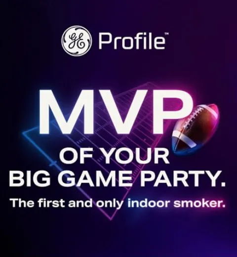 Profile GE Profile™ Smart Indoor Pellet Smoker with Active Smoke Filtration, WiFi Connected, Countertop BBQ Appliance Carbon Black